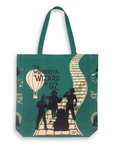 Tote bag with 'The Wonderful Wizard of Oz' design on a green background