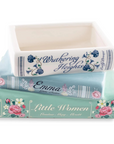Stacked Books Planter, Pastel Classics