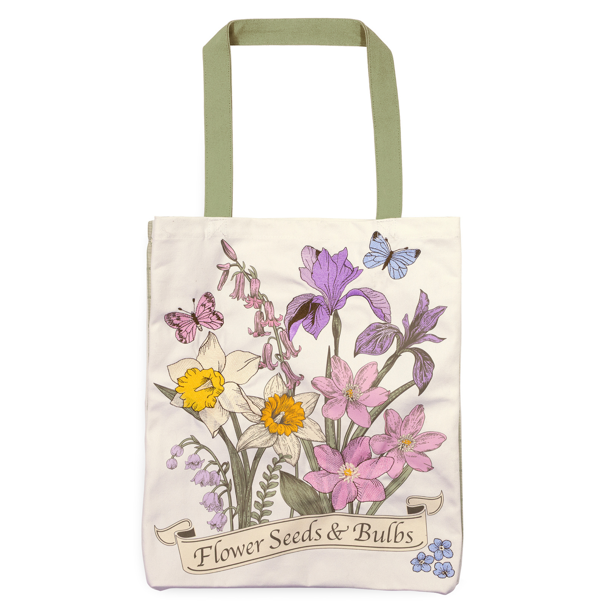 Embroidered Canvas Tote Bag, Wildflowers