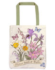 Embroidered Canvas Tote Bag, Wildflowers