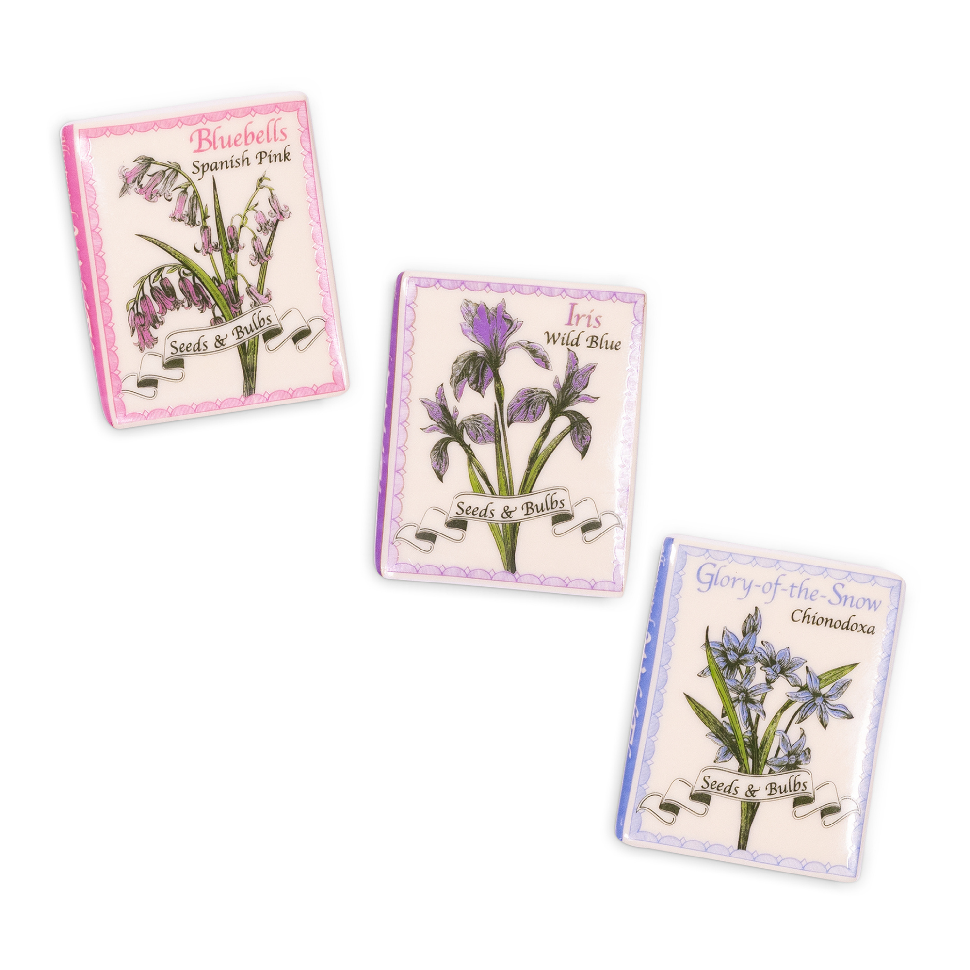 Book Magnet Set of 3, Wildflowers