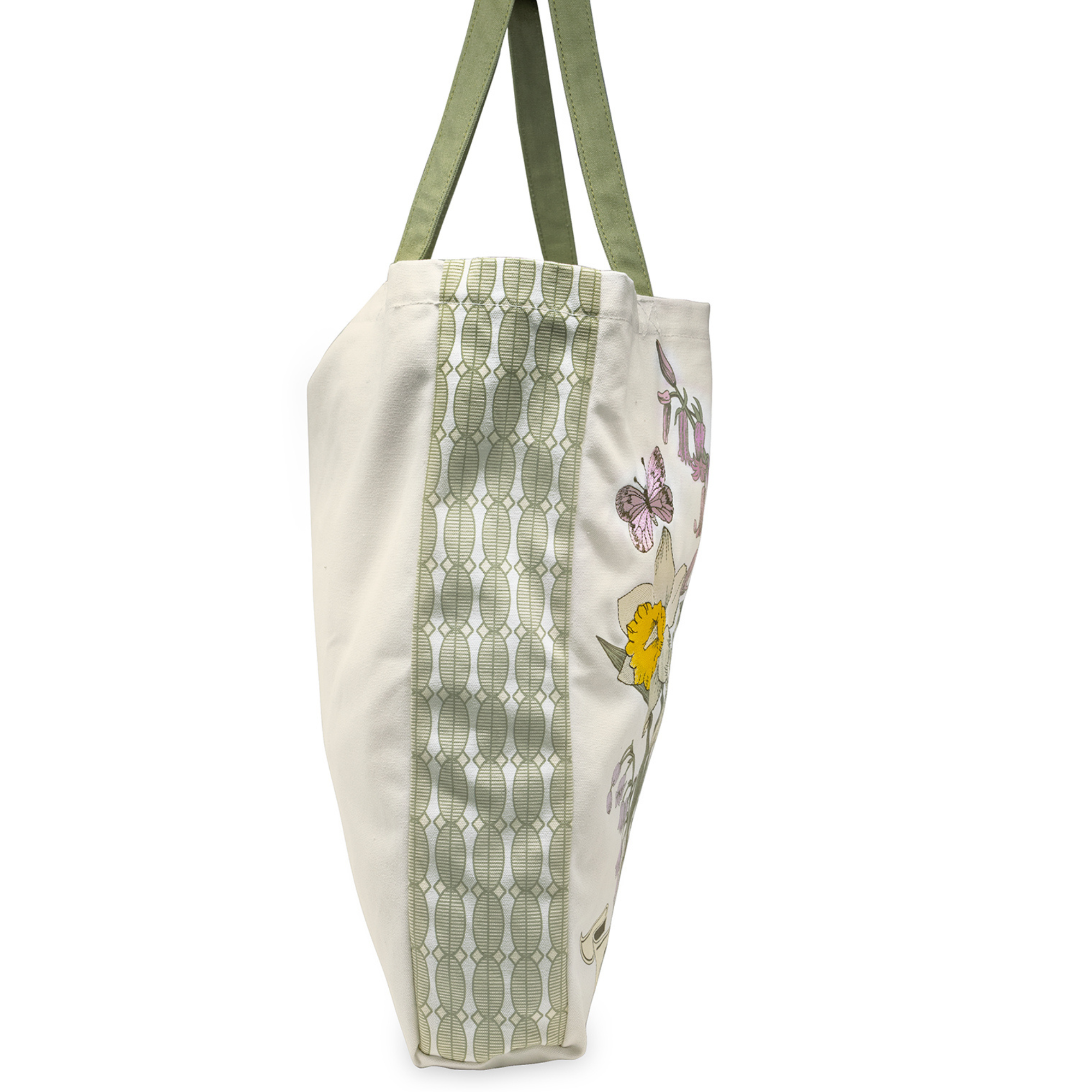 Embroidered Canvas Tote Bag, Wildflowers