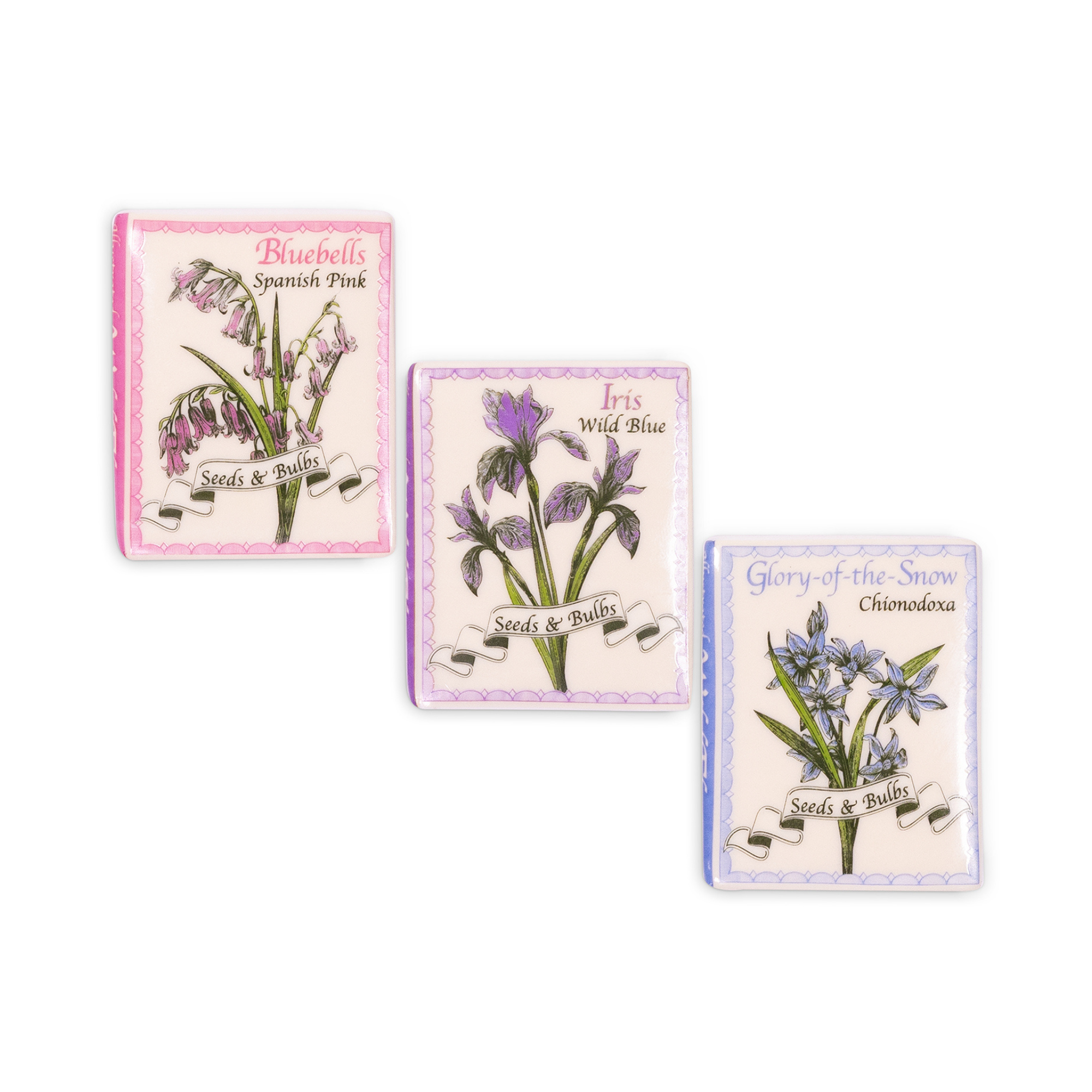 Book Magnet Set of 3, Wildflowers