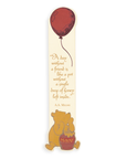 Bookmark with Winnie the Pooh design and quote on a white background