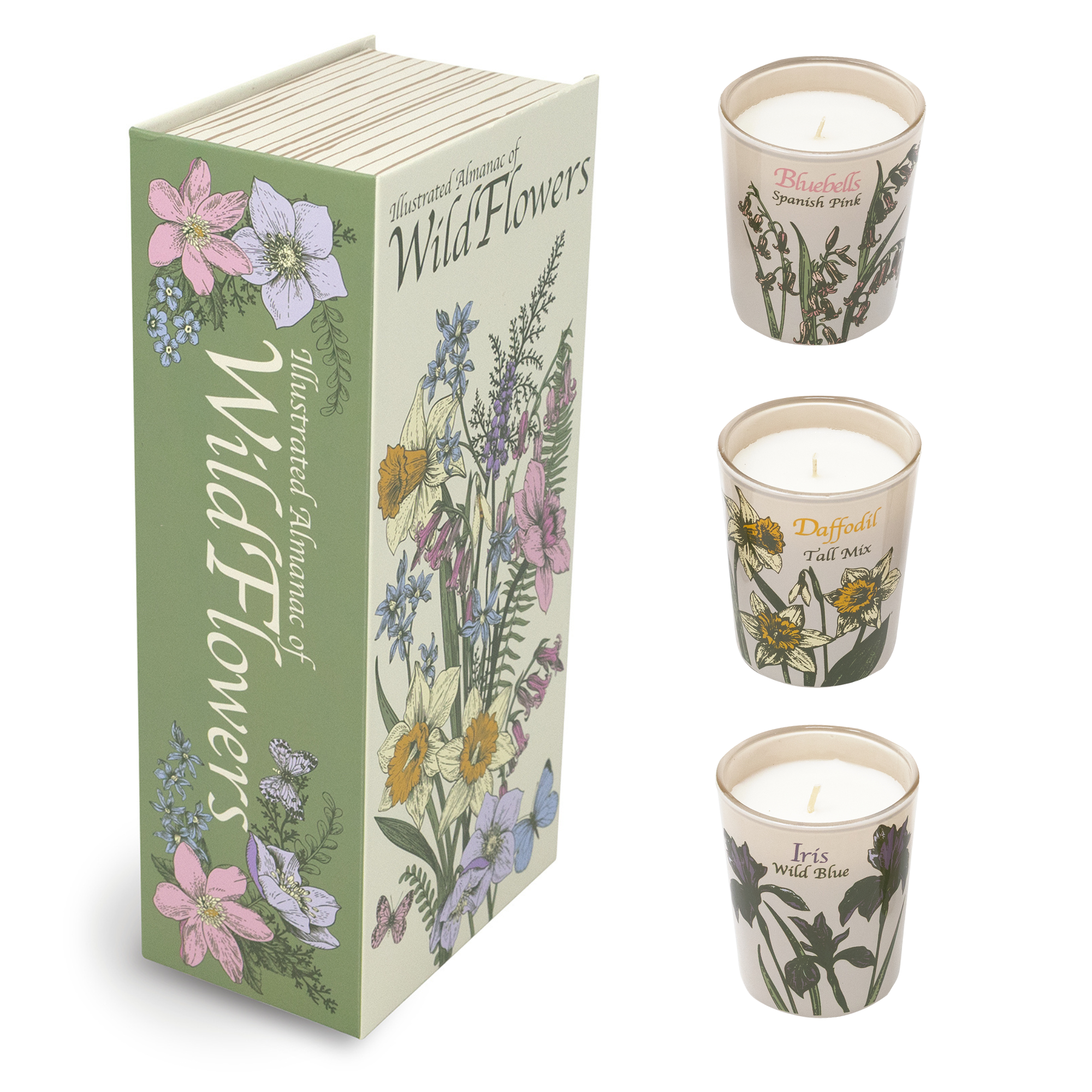 Votive Candle Set of 3, Wildflowers (Courtyard Blooms)