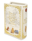 Decorative box with Winnie the Pooh design and text on a white background