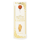 Book cover of 'The House at Pooh Corner' with a bear and balloon illustration on a white background.