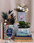 Stacked Books Planter, Pastel Classics