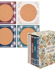 Floral-patterned coasters with a box labeled 'Jane Austin Collection'.