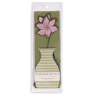 Packaged bookmark set with a pink flower design on a white background