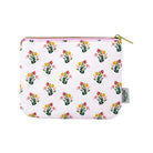 Small pouch with floral pattern on a white background