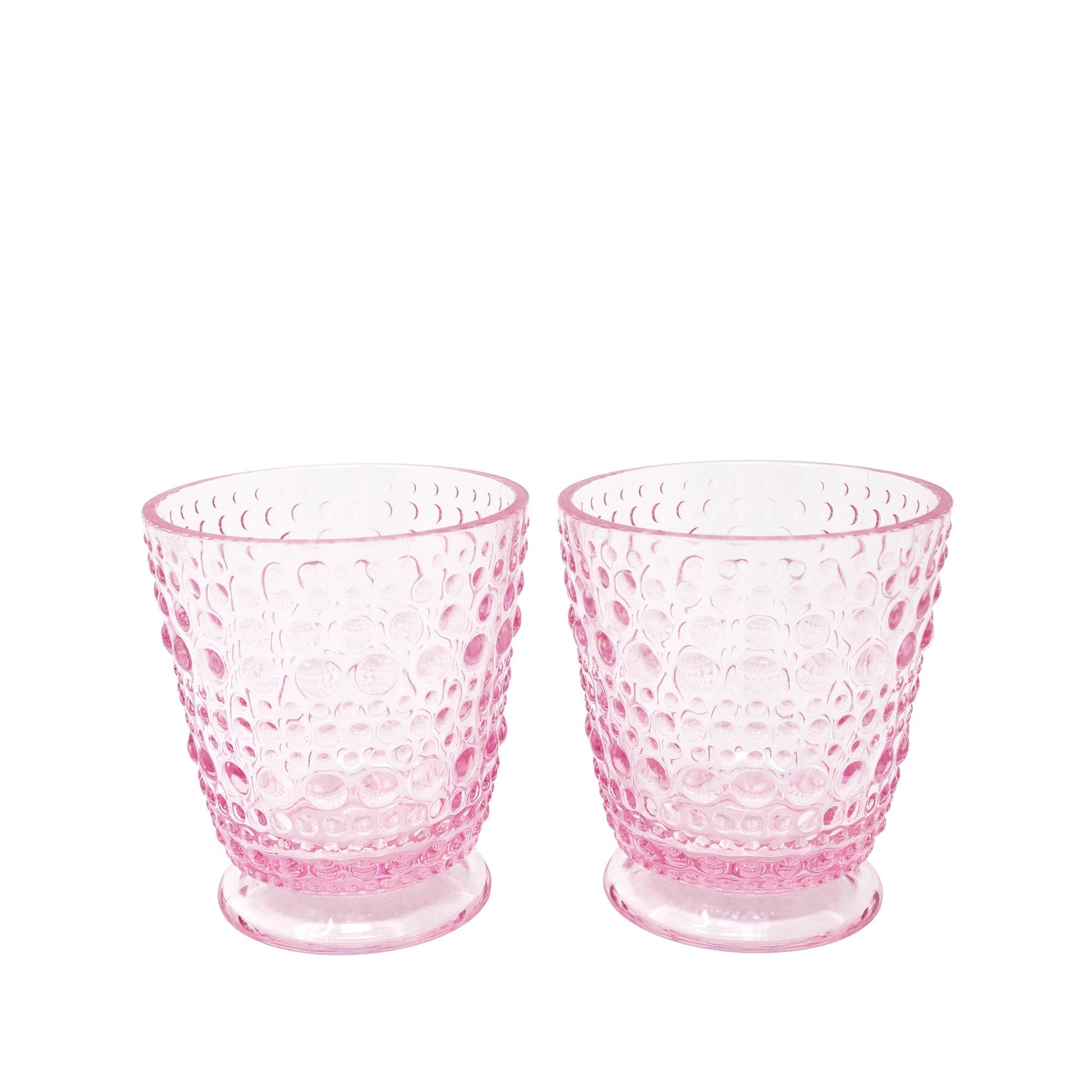 Lilly Pulitzer Acrylic Hobnail Glass Set Conch Shell Pink