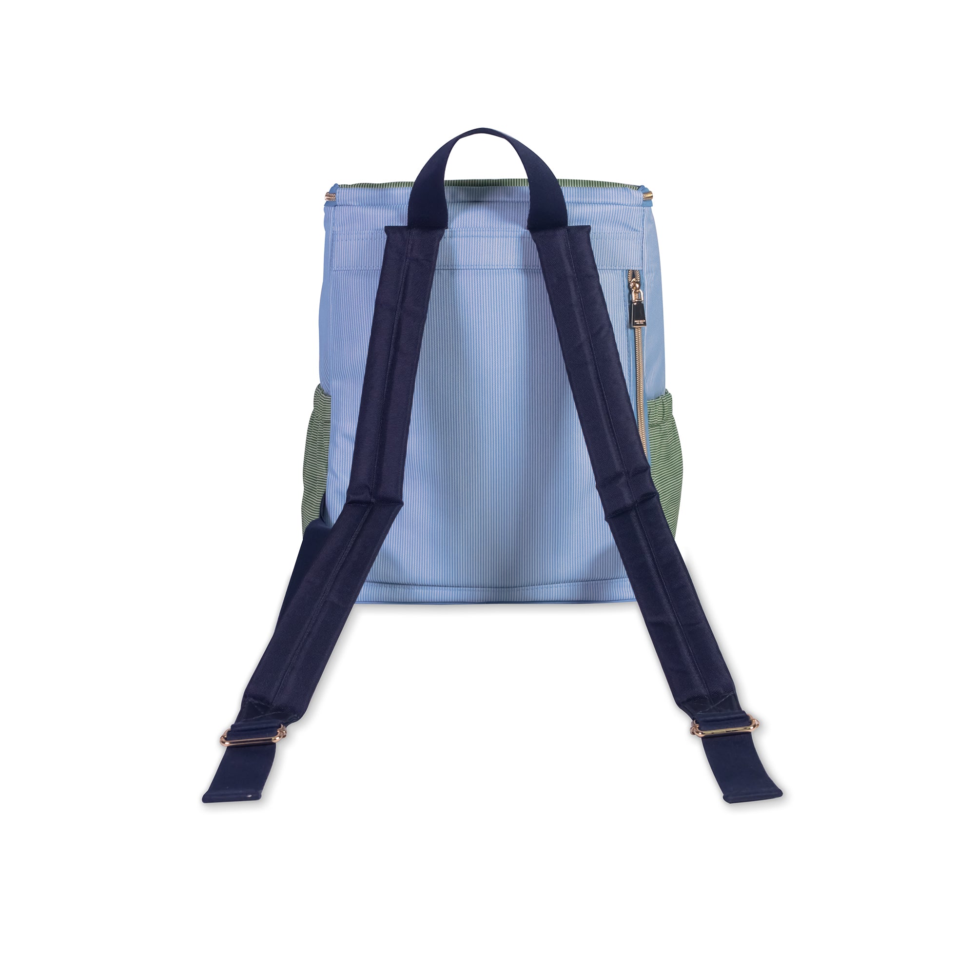 Backpack with blue straps on a white background