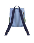 Backpack with blue straps on a white background