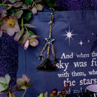 black mountain and star keychain with godl hardware