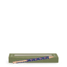 Pen with decorative design in a green box on a white background
