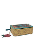 Book-shaped handbag with 'Beauty and the Beast' design on a white background