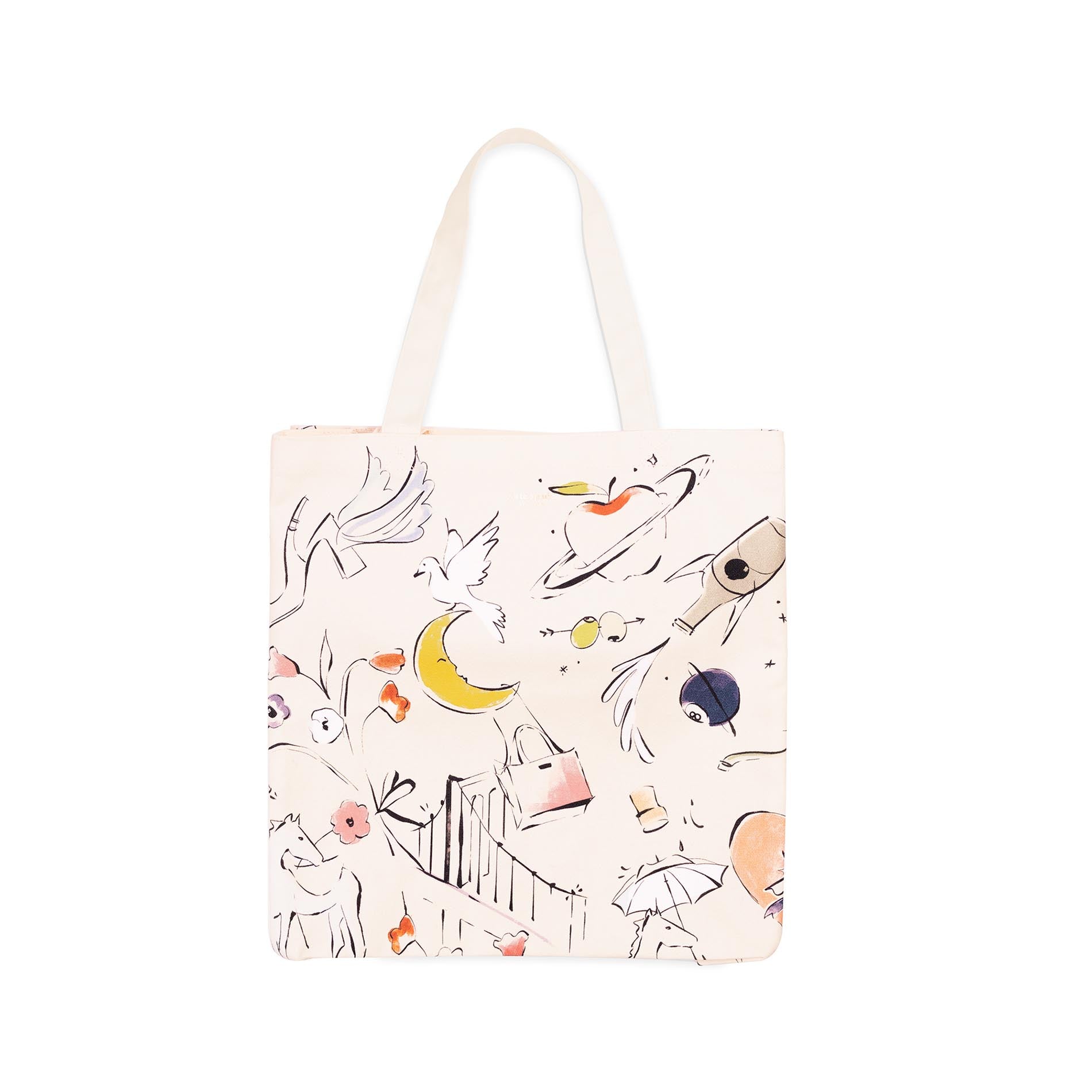 Tote with sketched NY icons
