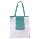 interior of teal beauty and the beast 'book cover' tote bag