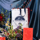 'HANDCRAFTED CLOAKS. SURIEL TRADING CO. OUTFITTERS' tote bag
