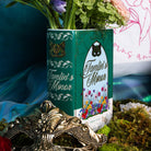 side view of Book-shaped vase with 'Tamlin's Manor' design