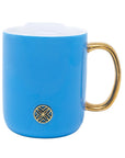Ceramic Mug with Lid, Blue Stream