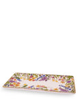 Ceramic Rectangle Tray, Meadow Bouquet Seedpearl