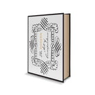 Decorative packaging with ornate design on a white background