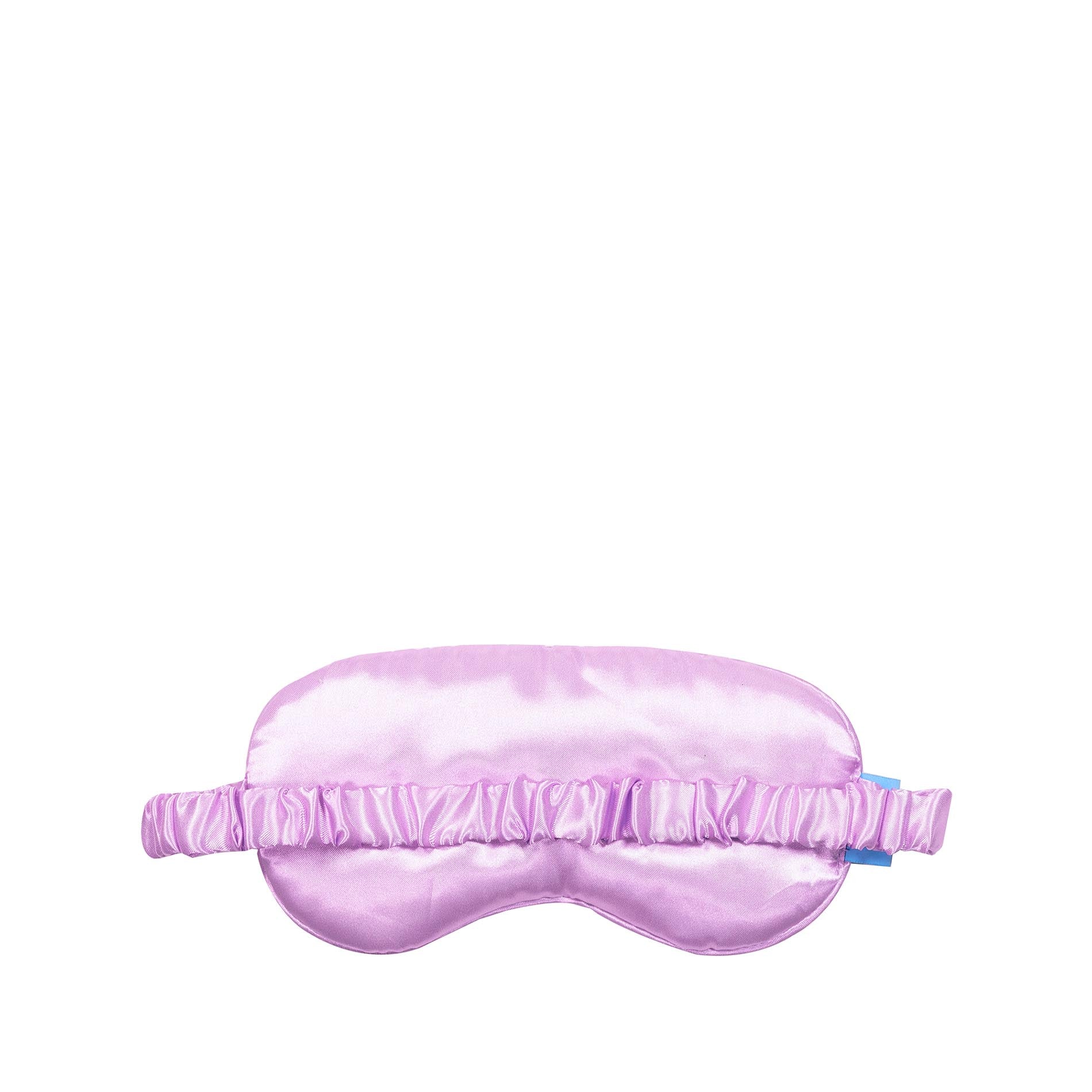 Purple satin eye mask on a white background