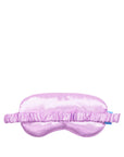 Purple satin eye mask on a white background