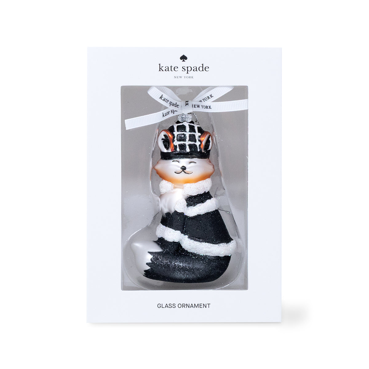 packaged fox glass ornament