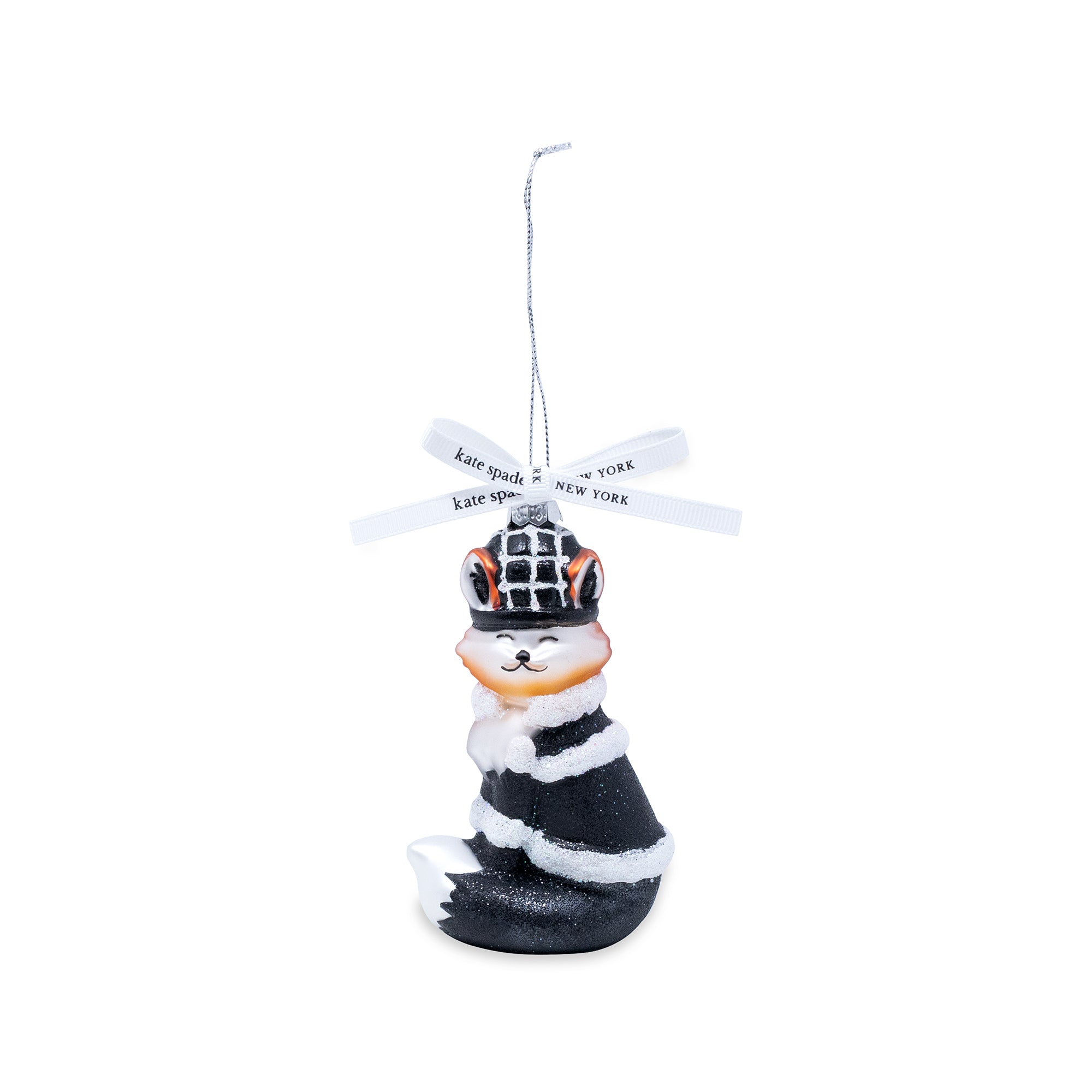 fox glass ornament