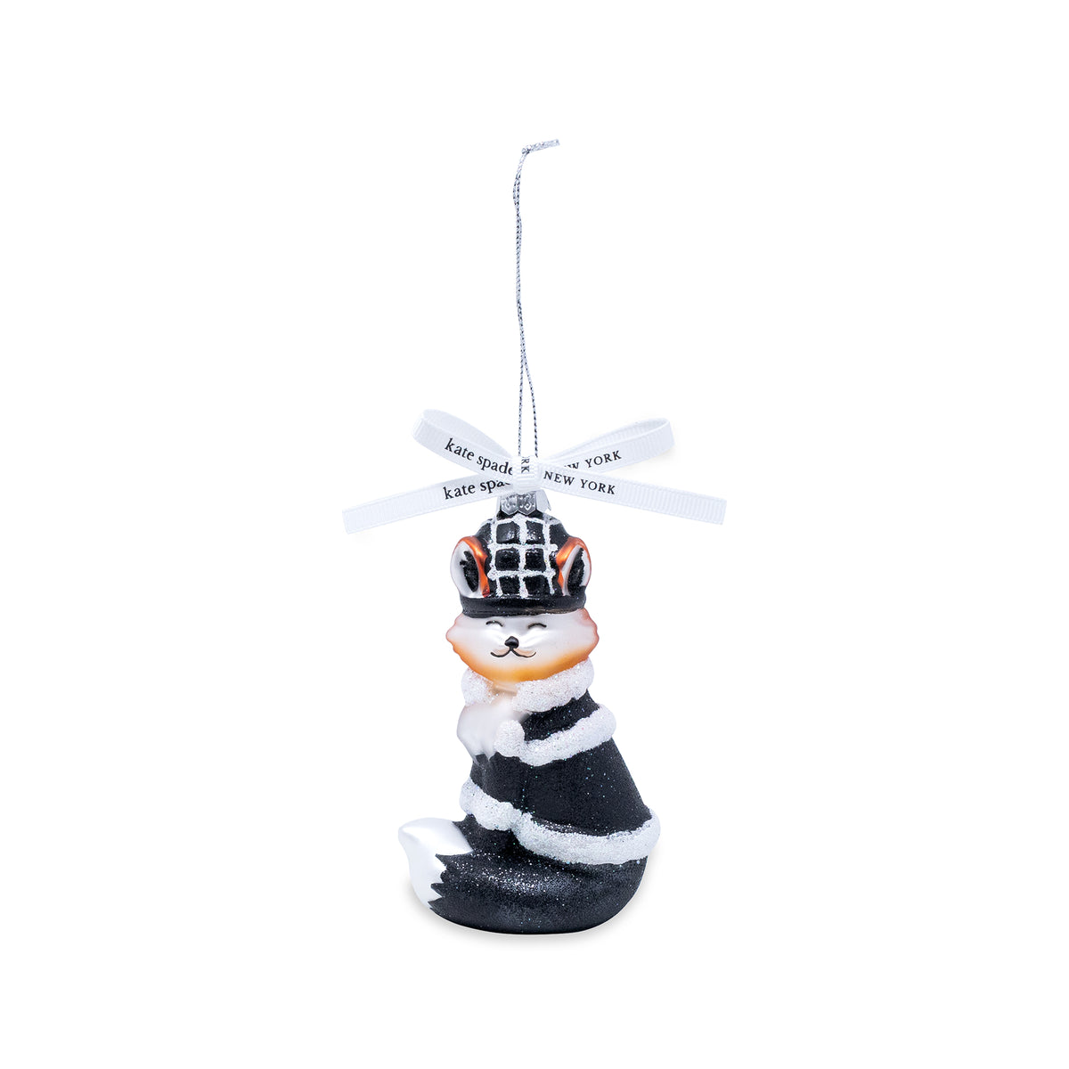 fox glass ornament