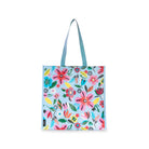 Floral patterned tote bag on a white background