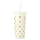 kate spade new york tumbler with straw 20 oz - gold dots - lifeguard-press
