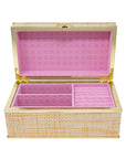 Jewelry Box, Gold Raffia