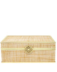 Jewelry Box, Gold Raffia