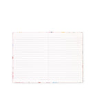 White board with floral border on a white background