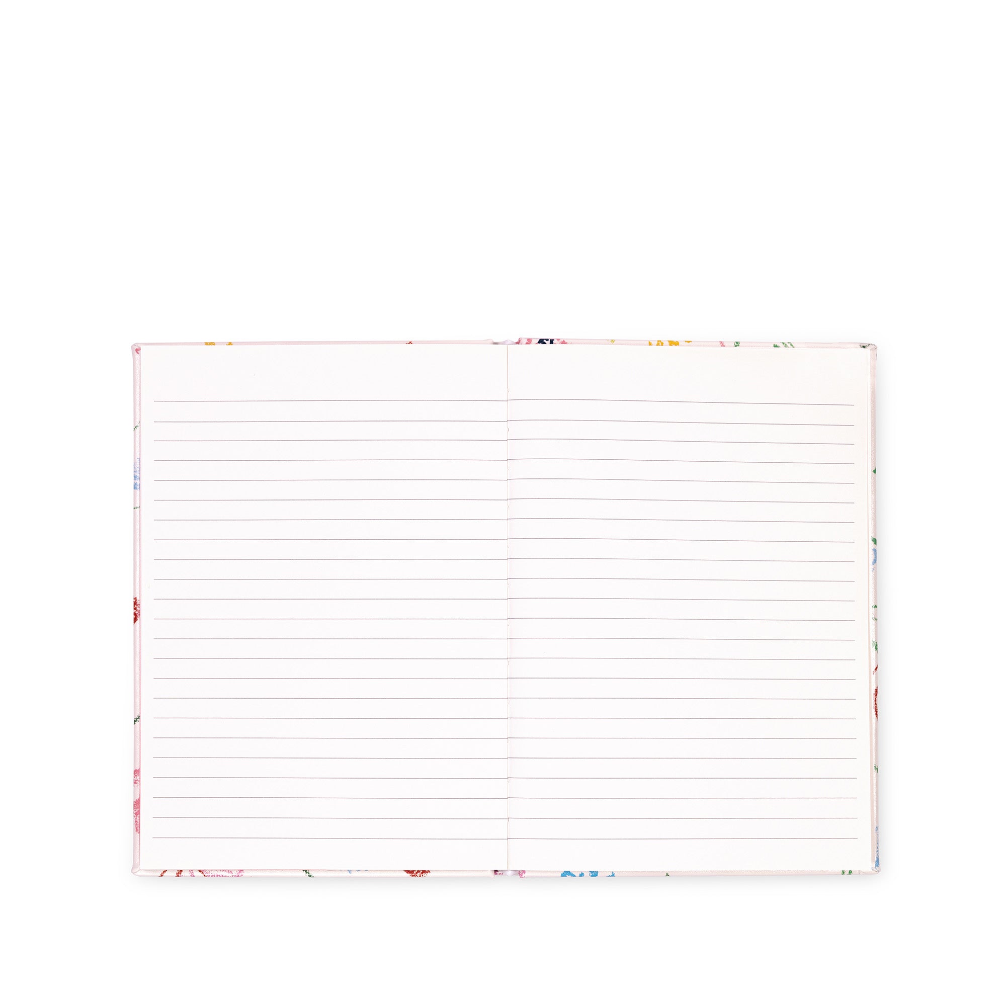 White board with floral border on a white background