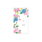 Floral patterned gift tag with 'To' and 'From' fields on a white background