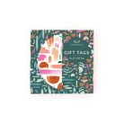 Pack of gift tags with colorful design on a white background