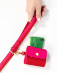 Doggie Bag Holder, Red and Pink
