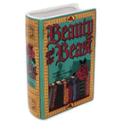 teal beauty and the beast book shaped vase