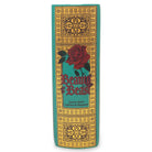 spine of teal beauty and the beast book shaped vase