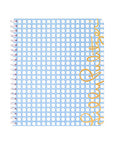 Large Notebook, Frenchie Blue Caning