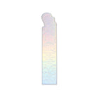 Iridescent bookmark with motivational quote on a white background