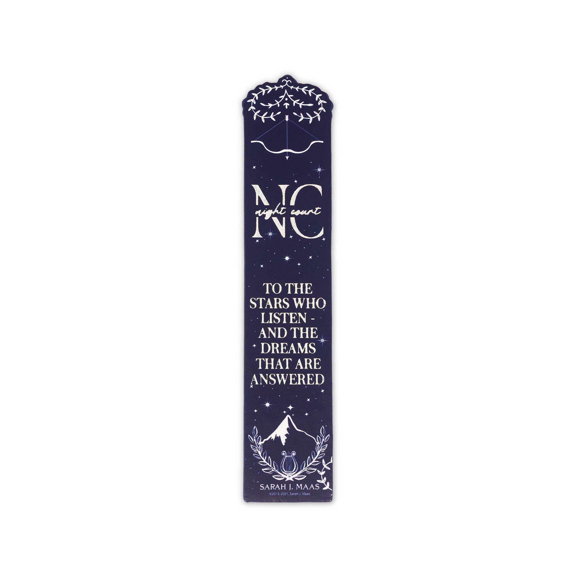 Nigh Court bookmark with text and illustrations on a white background