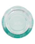 Bottom view of mint glass on a white background