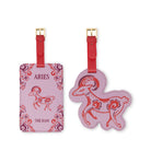 set of 2 pink aries luggage tags