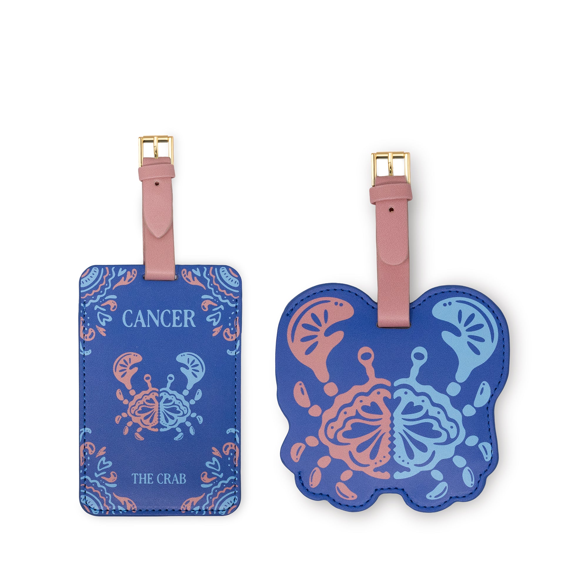 set of two cancer luggage tags